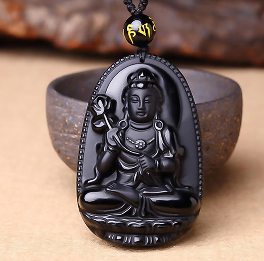 Mặt Phật Bản Mệnh Đại Thế Chí Bồ Tát Obsidian - Dành Cho Người Tuổi Ngọ