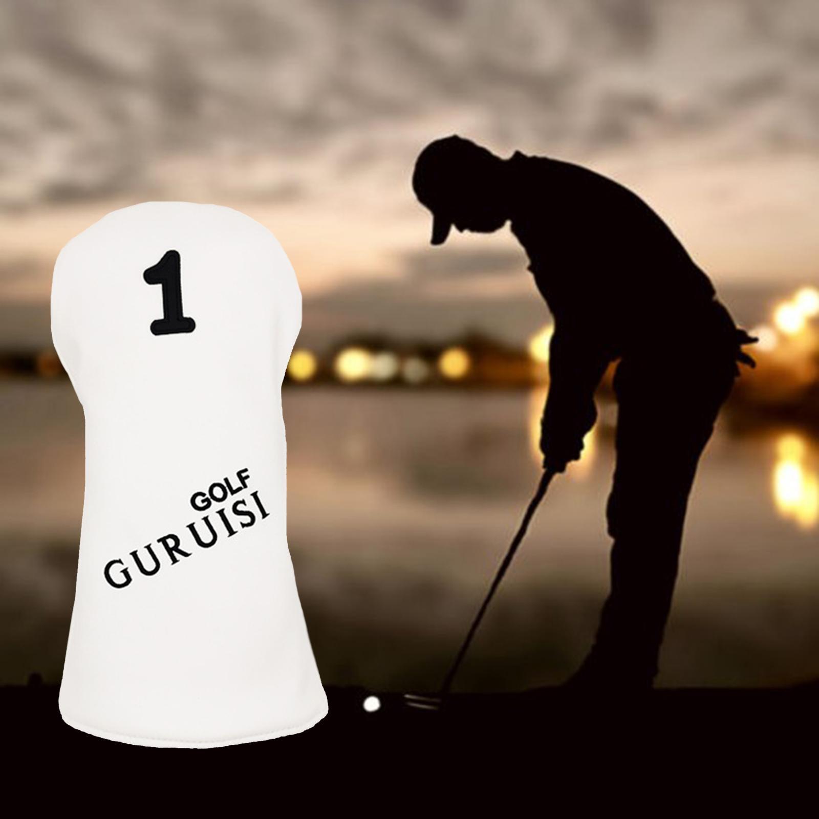 Golf Head Covers Driver Fairway Wood Putter Sleeve Hybrid Cover w/Number Tag