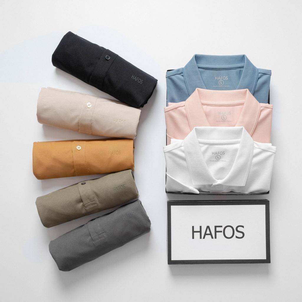 Áo Polo Nam Cổ Bo, Áo Thun Trơn Nam Hafos Vải Cotton Cao Cấp Với 4 Gam Màu