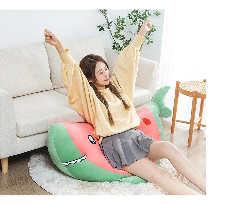 Thú nhồi bông cá mập dưa hấu cute - Size từ 40cm đến 85cm - Quà tặng gấu bông mềm mịn cute