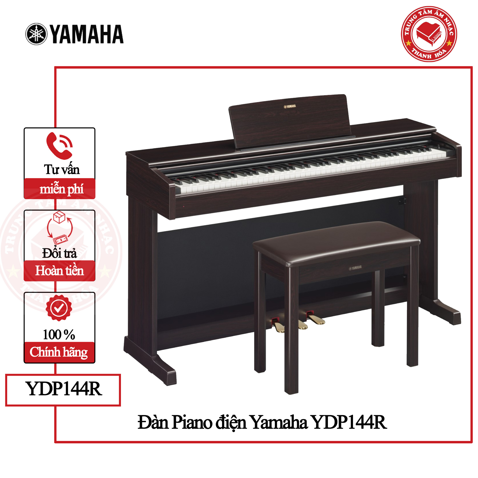 Đàn Piano điện Yamaha YDP144R - Hàng Chính hãng