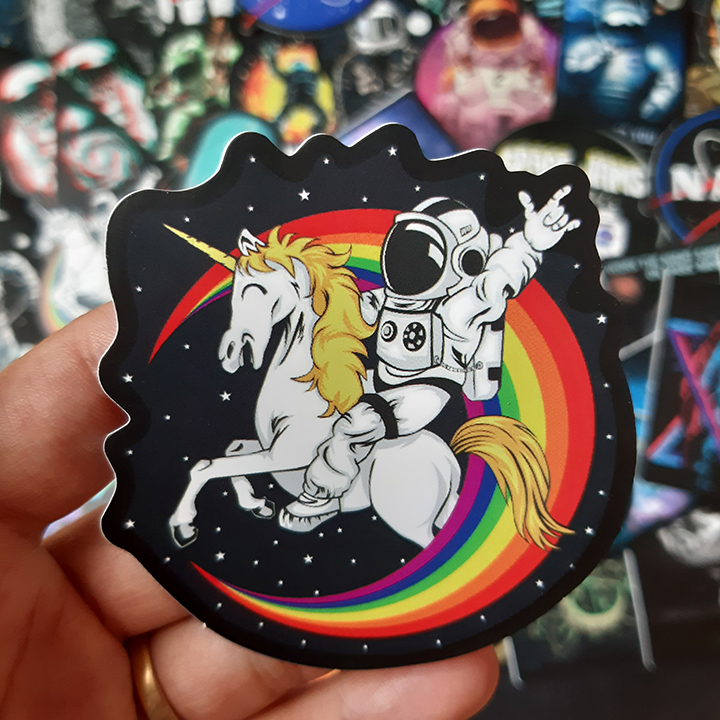 Bộ Sticker dán cao cấp chủ đề NASA - Dùng dán Xe, dán mũ bảo hiểm, dán Laptop...