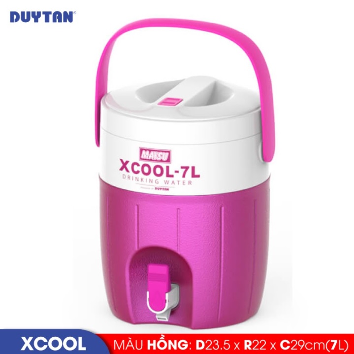 Bình đá giữ nhiệt nhựa Duy Tân Xcool 7 lít (23.5 x 22 x 29 cm) - 05257 - Hàng chính hãng