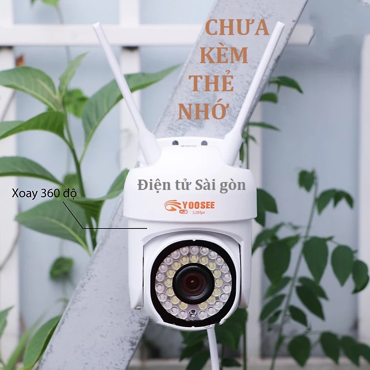 Camera Ip Yoosee Ptz 5.0Mpx 36 Led 2 Râu Hồng Ngoại, Ban Đêm Có Màu Xoay 360 Độ Đàm Thoại 2 Chiều Kèm Adapter Hàng Chính Hãng