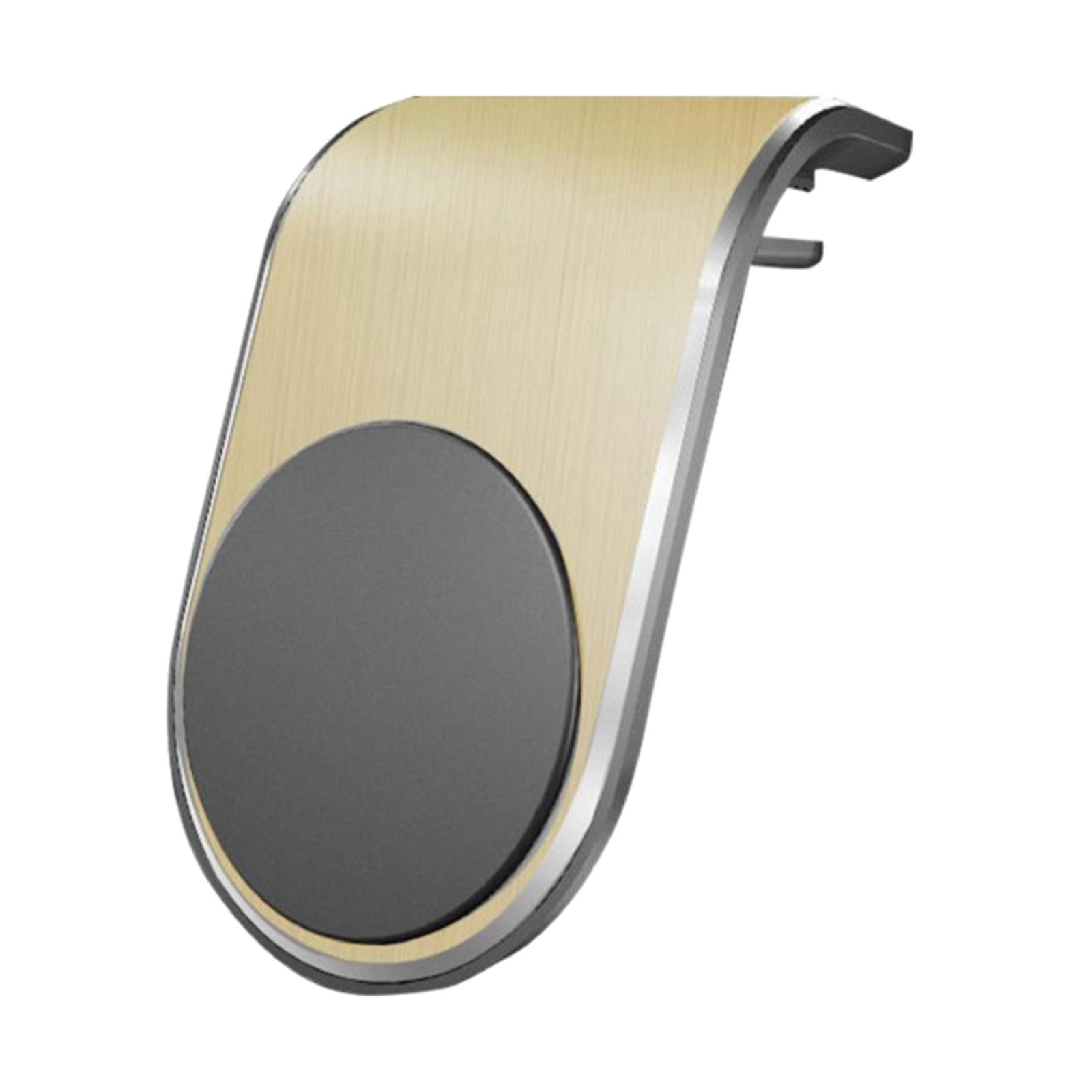 Golden Car Mobile Cell Phone Holder Magnetic Air Vent Clip Mount for iPhone