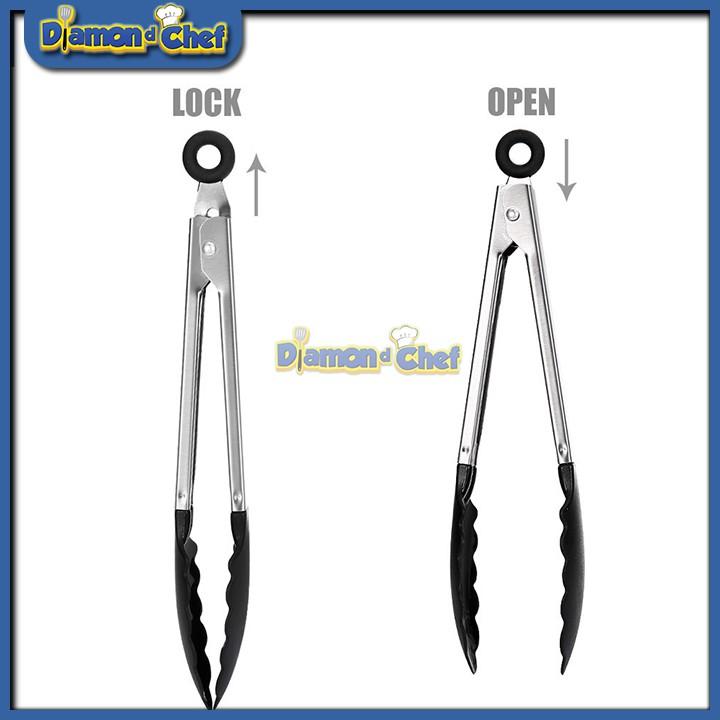 Kẹp thức ăn đầu nhựa bền đẹp 28cm