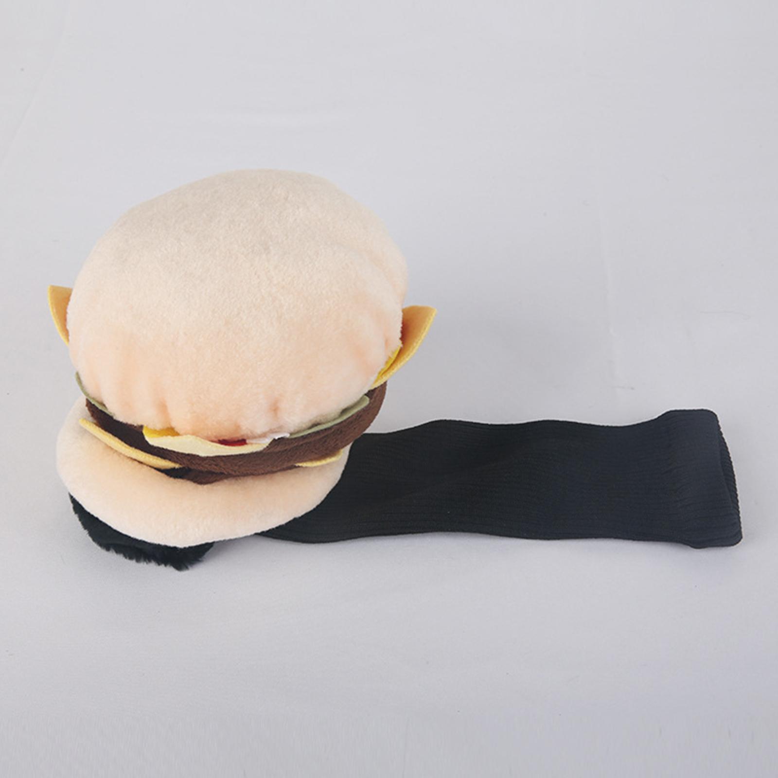 Plush Hamburger Shaped Golf Headcover Club Driver Cover Protectation Golfer