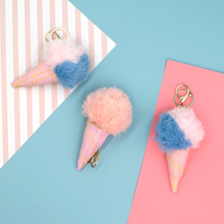 Đồ Chơi CLEVER HIPPO Móc Khóa Pom Pom - Sweety Ice Cream POMPOM/KCP2402