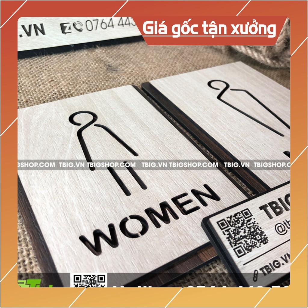 Bảng Men - Women 2 lớp bằng gỗ cắt laser