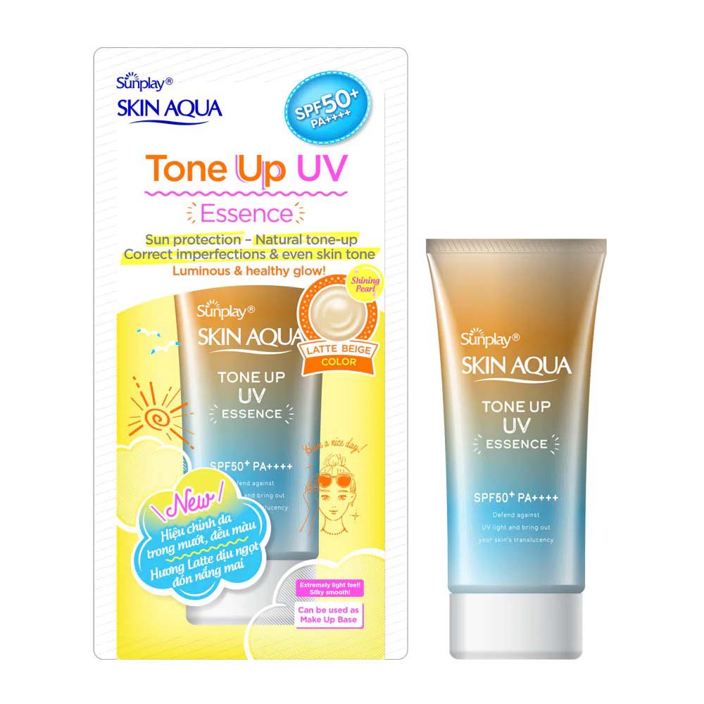 Tinh Chất Chống Nắng Sunplay Skin Aqua Hiệu Chỉnh Sắc Da Tone Up UV Latte Beige SPF50+ PA++++ 50g