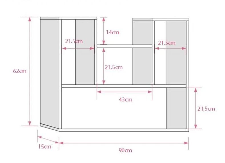 Combo 2 Kệ Gỗ Trang Trí Treo Tường Chữ L và Chữ U Juno Sofa CTKT812 90cm x 62cm x 15cm