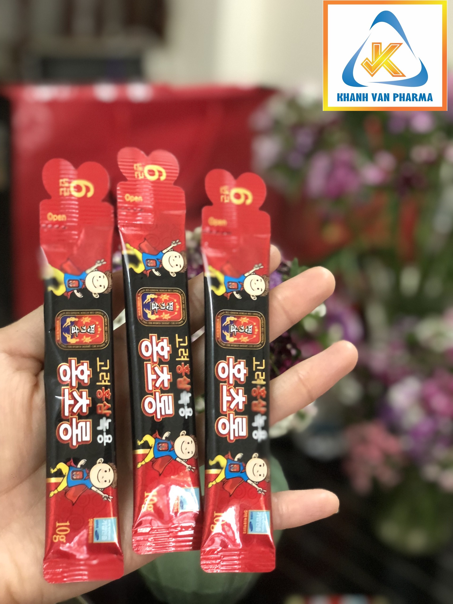 Nước Hồng Sâm Nhung Hươu Hàn Quốc Trẻ Em - MYEONG KI SAM - Hàng nội địa Hàn Quốc - nhập khẩu chính ngạch - Hộp 300g (10g x 30 gói) - Vị sữa chua, bổ sung thêm vitamin, khoáng chất