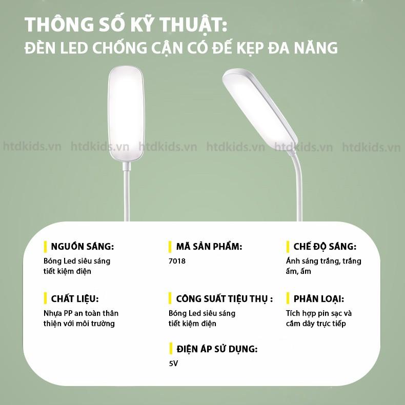 Đèn học chống cận đa năng tích hợp Pin sạc dung lượng lớn