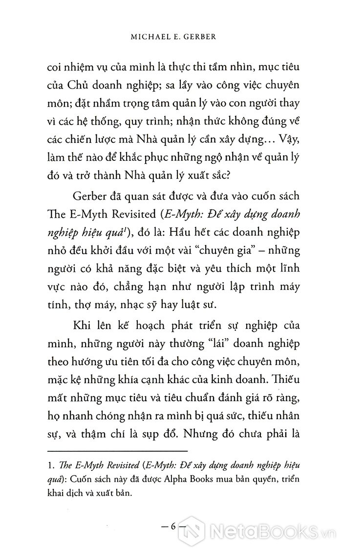 Để trở thành nhà quản lý hiệu quả - Michael E. Gerber