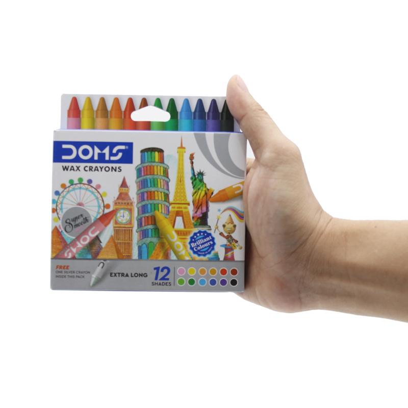 Hộp 12 Bút Sáp Màu Extra Long - DOMS 7124