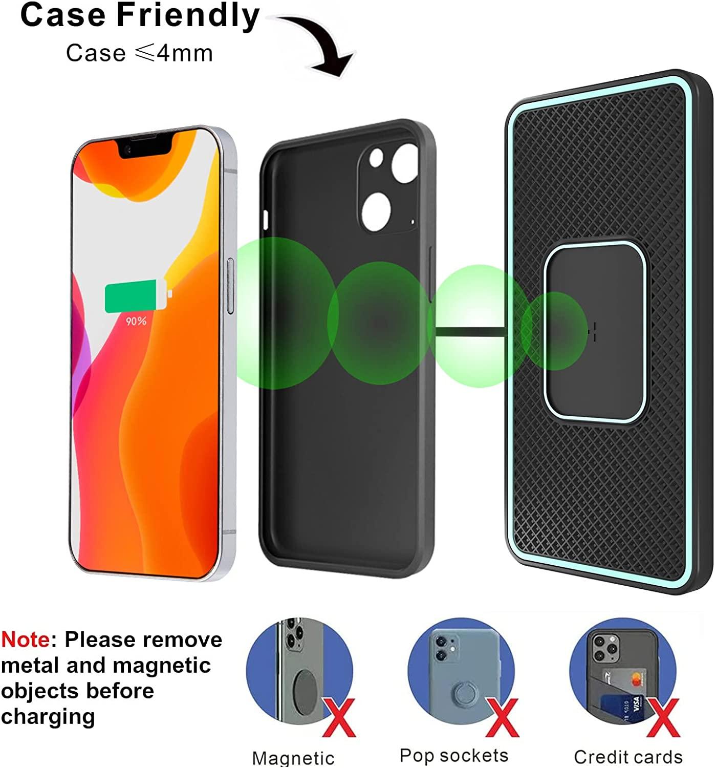 Bộ sạc xe hơi cảm ứng,15W không có bộ sạc không dây xe hơi nhanh,Pad sạc