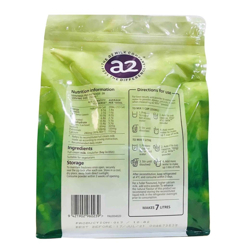 Sữa A2 Bột Nguyên Kem 1KG - Nhập khẩu Úc