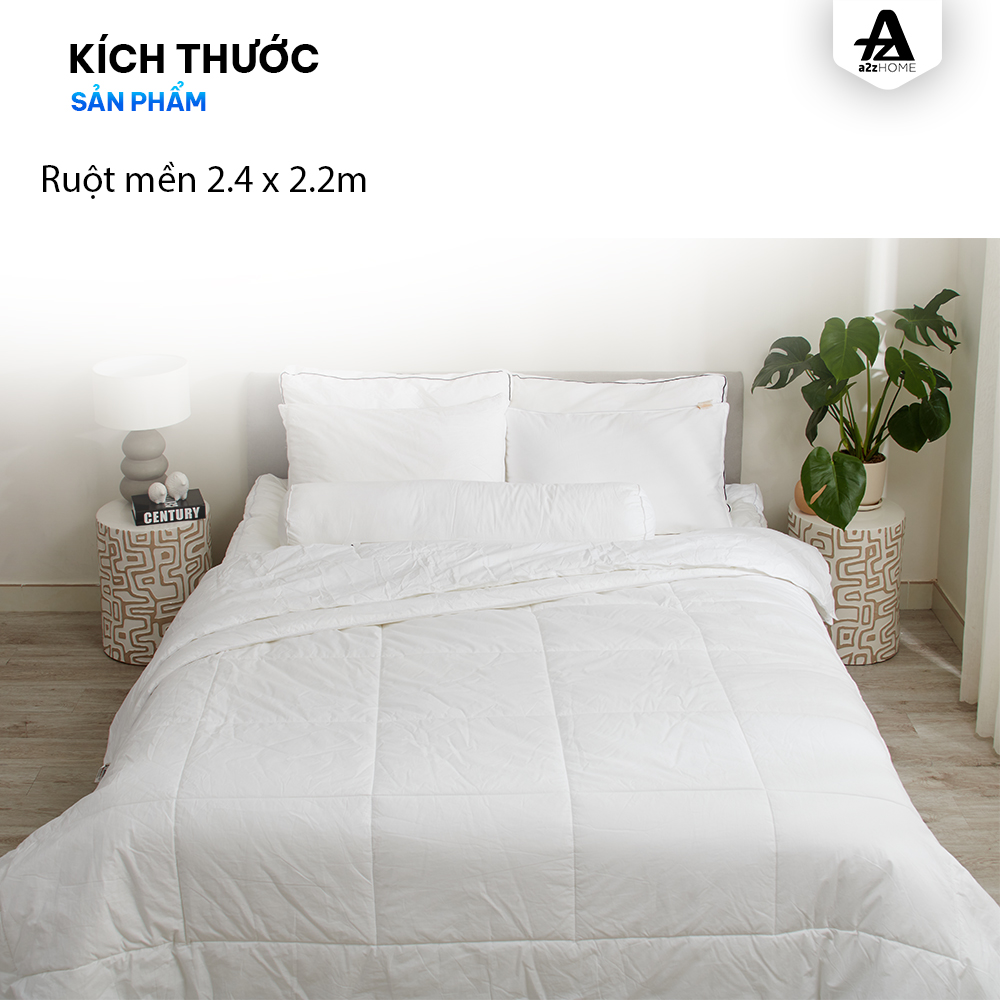 Ruột Chăn Siêu Nhẹ, Siêu Mềm Mại Và Êm Ái Màu Trắng Lông Vũ Nhân Tạo Cao Cấp A2Z HOME