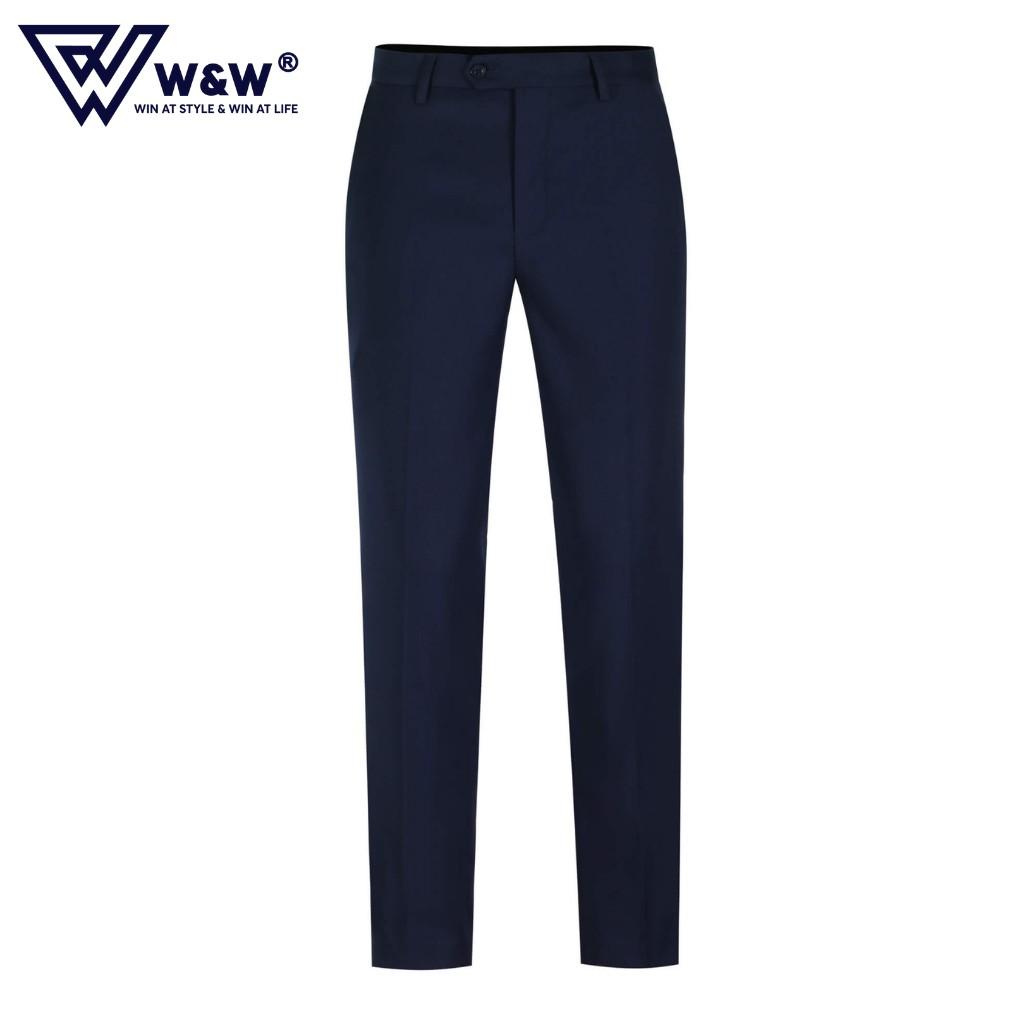 Quần Tây Nam W&amp;W Dáng Slim Fit Chất Vải Cao Cấp, Bền Màu, Mềm Mại, Thông Thoáng, Chuẩn Form Ngay Cả Khi Giặt Máy WLP10