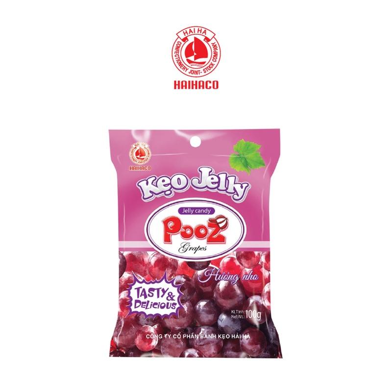 Kẹo dẻo Jelly HẢI HÀ Hương Nho (Túi 100 Gram) - Hàng chính hãng