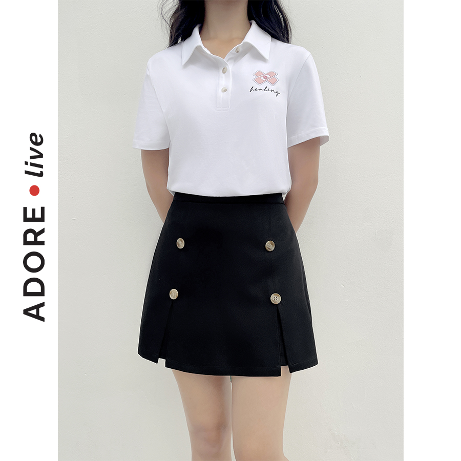 Quần Skorts casual style tuytsy đen 4 khuy 323SK4010 ADORE DRESS
