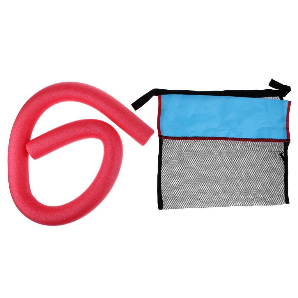 Swimming Noodle Chair Floating  Stick Mesh Net Seat Bed Size S Red