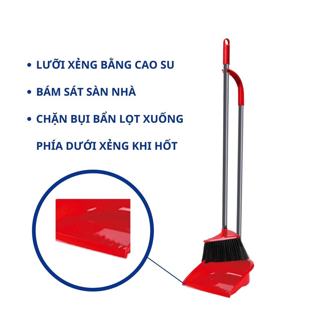 Bộ chổi quét nhà kèm xẻng hốt VILEDA tay cầm dài, tháo lắp tiện lợi, tiết kiệm không gian - TSU156215