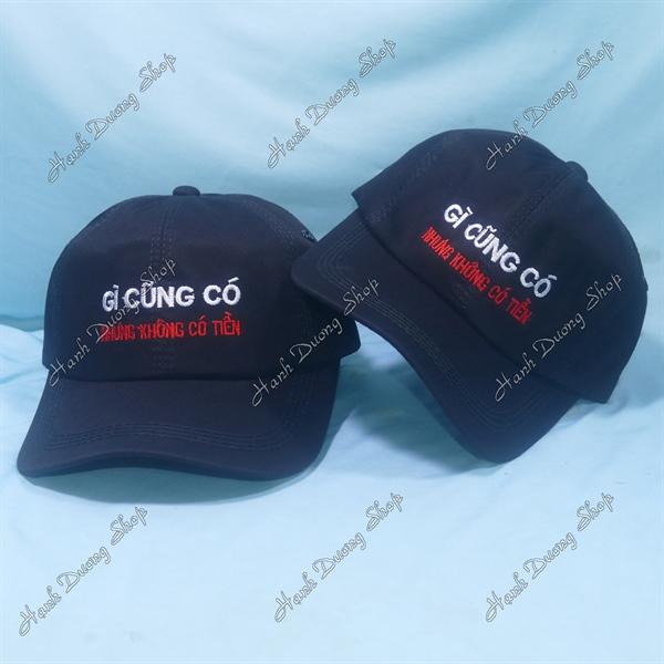 Set Nón Cặp Bucket & Cap Gì Cũng Có Nhưng Không Có Tiền (UCN01); (ECC01) - Combo Gì Cũng Có Nhưng Không Có Tiền