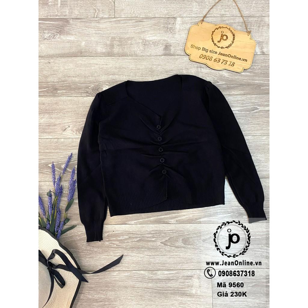 Áo Len Crop Nút áo kiểu len dệt kim, thời trang nữ bigsize