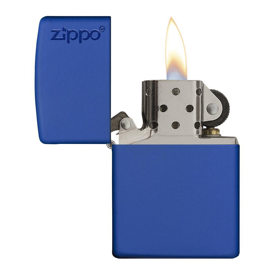 Bật Lửa Zippo 229zl Royal Blue Matte With Bật Lửa Zippo Logo