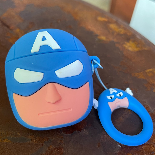 Case Ốp Bảo Vệ Cho Airpods 1 / Airpods 2 - Captain America