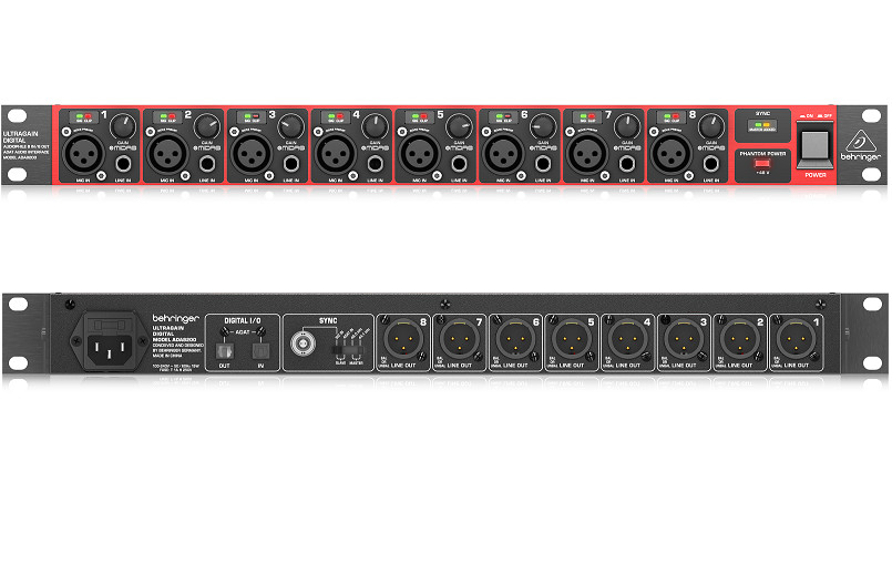 SOUNDCARD BEHRINGER ADA8200 - Audiophile 8 In/8 Out ADAT Audio Interface- Hàng chính hãng