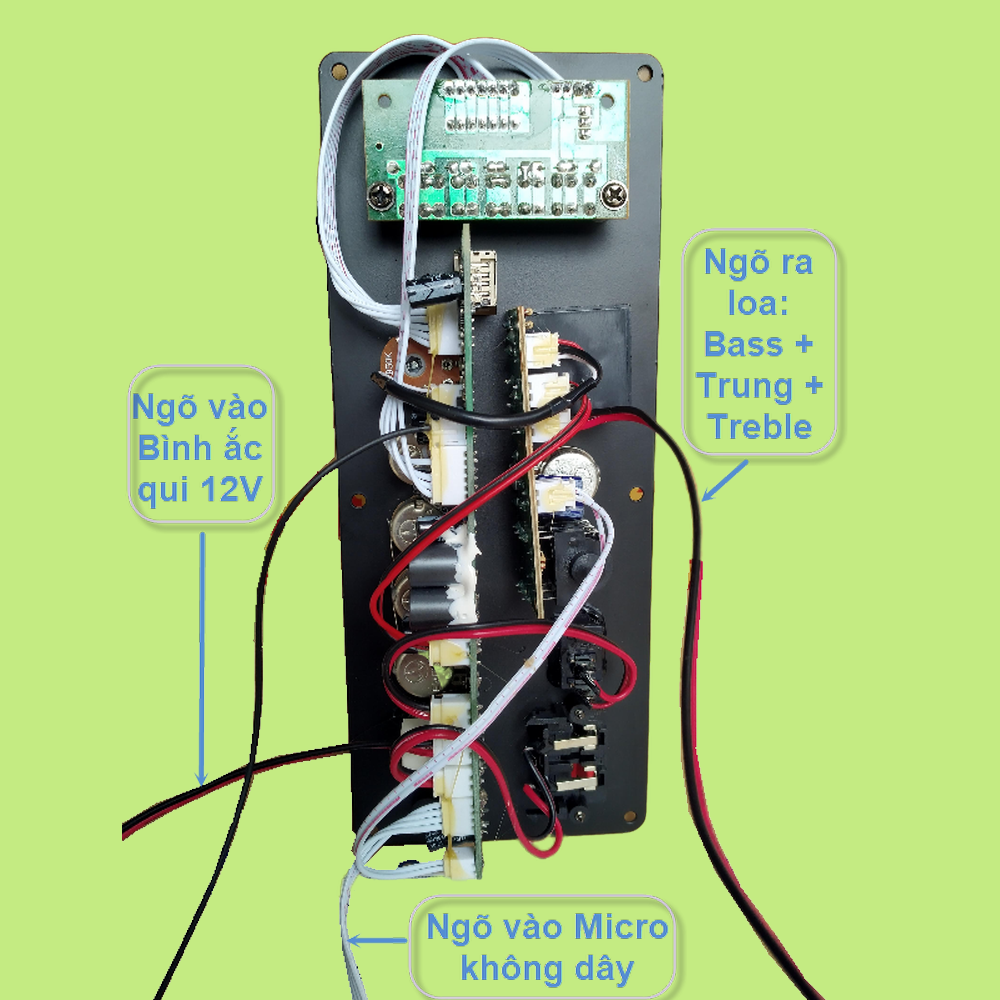 Mạch loa kéo HA8622 XANH GUITAR IC CS8623E 80W LOA KÉO 3 TẤC ĐƠN – 2 TẤC ĐÔI