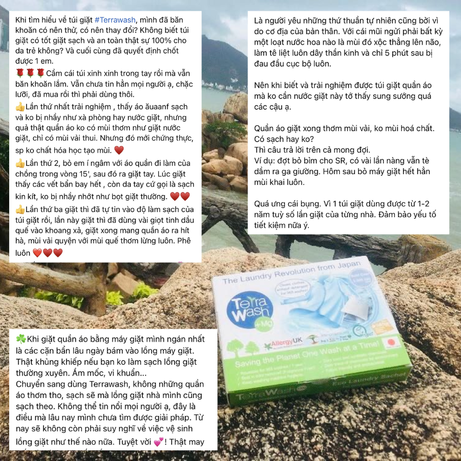 Combo Túi Giặt Terra Wash Mg Và Túi Vải Canvas Trắng.