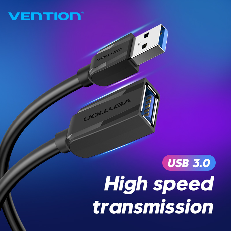 Cáp nối dài USB 3.0 Vention VAS-A45-B màu đen - Hàng chính hãng