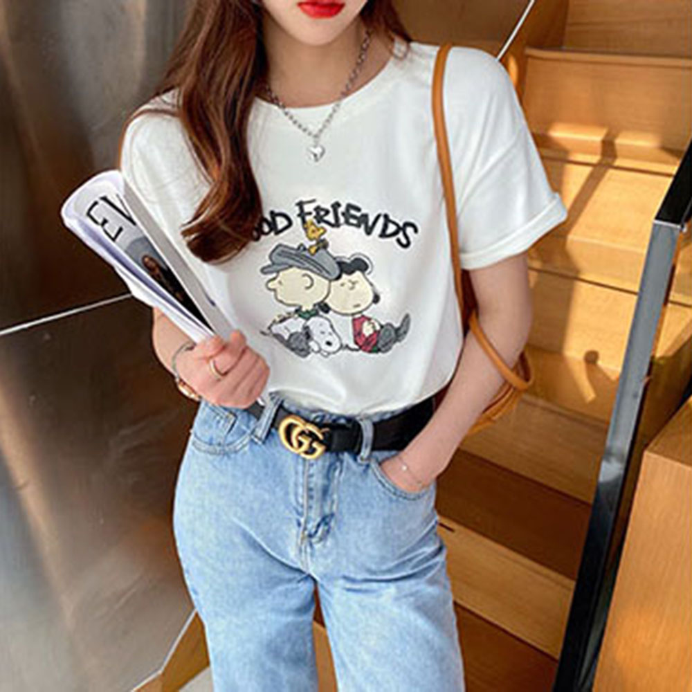 Áo thun nữ- Áo thun nữ tay lỡ form rộng-áo thun nữ tay lỡ  ZoZo Store cổ tròn chất liệu 100% Cotton co dãn 2 chiều mặc đôi mặc nhóm mặc theo lớp mùa hè vô dùng thoáng mát thoải mái hoạ tiết trẻ trung thời thượng
