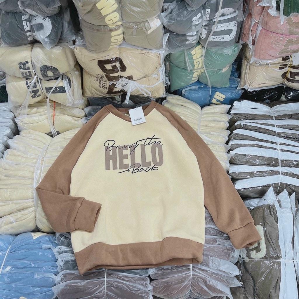 Áo Khoác Hoodie & Sweater Nam Nữ Họa Tiết Chữ HELLO Chất Nỉ Ngoại Mềm Mịn Phong Cách Thời Trang Hàn