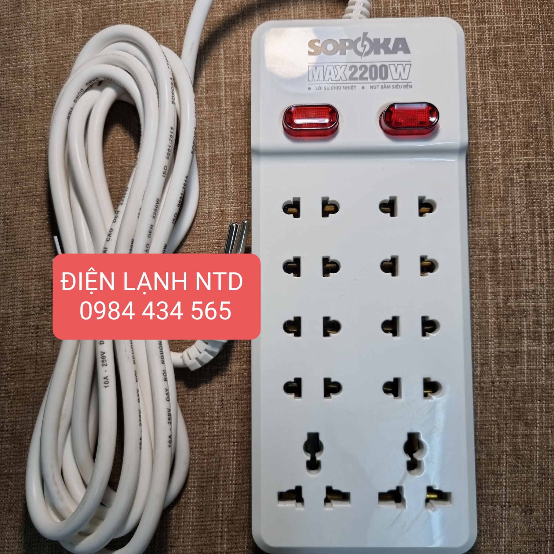 Ổ cắm điện SOPOKA 10 ổ