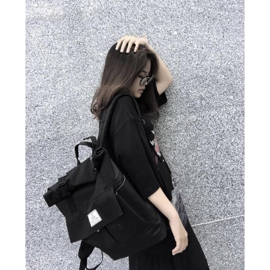 Balo Quấn 2 Khóa Đen SAIGON SWAGGERSGS Rolltop 2.0 Backpack-Ngăn Chống Sốc Laptop 15.6 inch