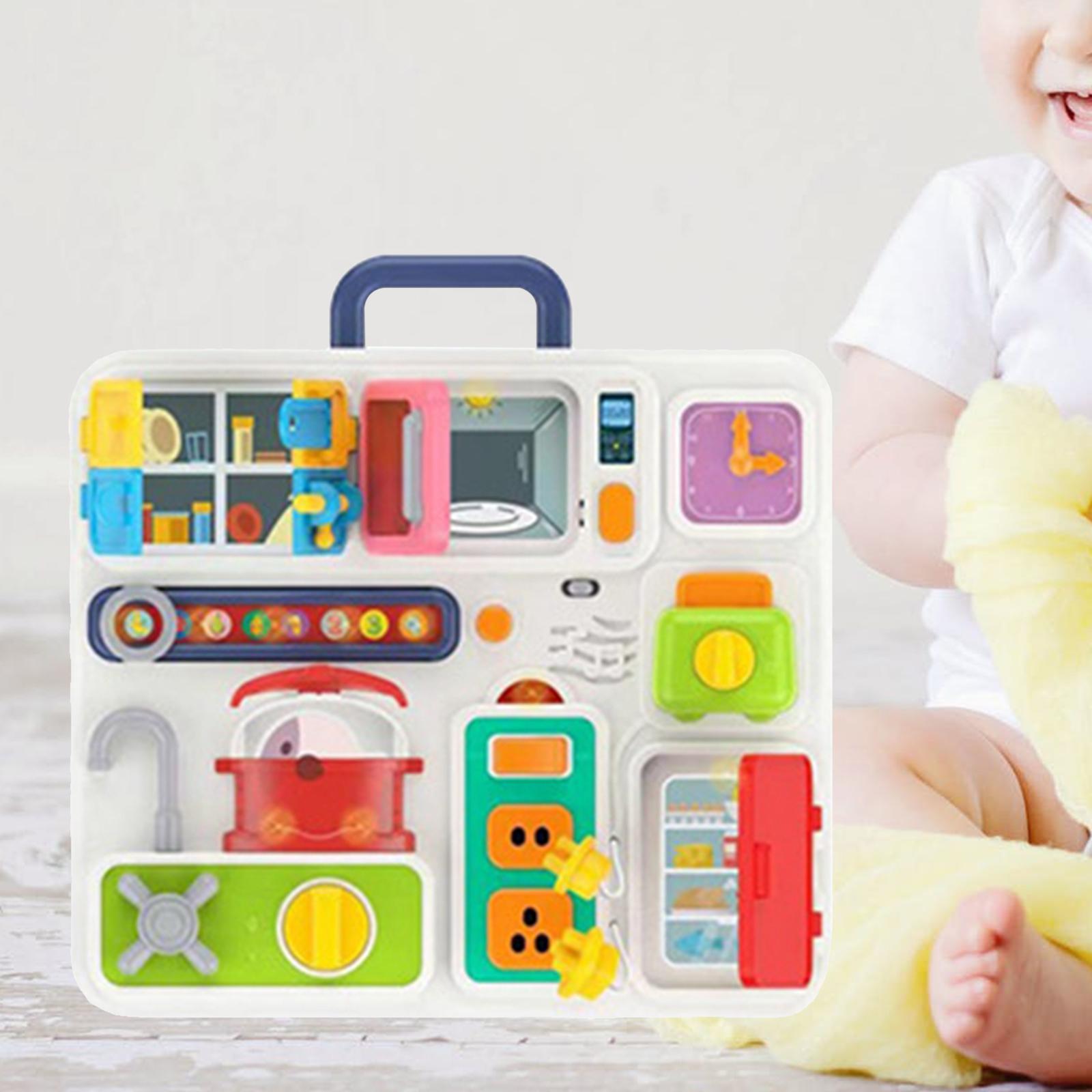 Busy Board Simulation Kitchen Pretend Cooking Toys for Birthday Gift Preschool Boys Girls Children Learning Activities