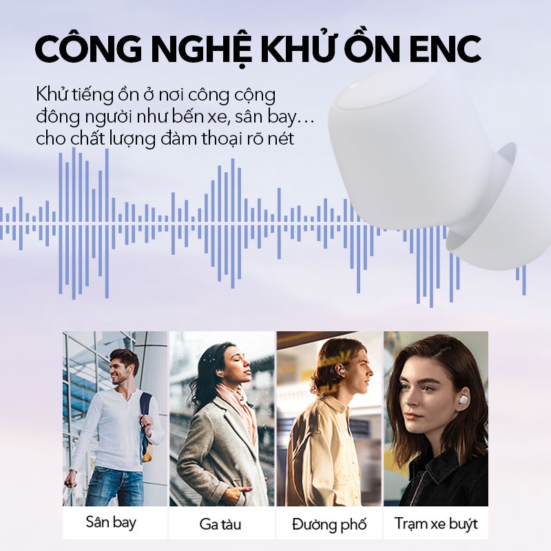 Tai nghe Không Dây Bluetooth ACOME Airdots T7 TWS Tai Nghe Không Dây Cảm Ứng thiết kế In-ear Bluetooth 5.2 - Hàng Chính Hãng