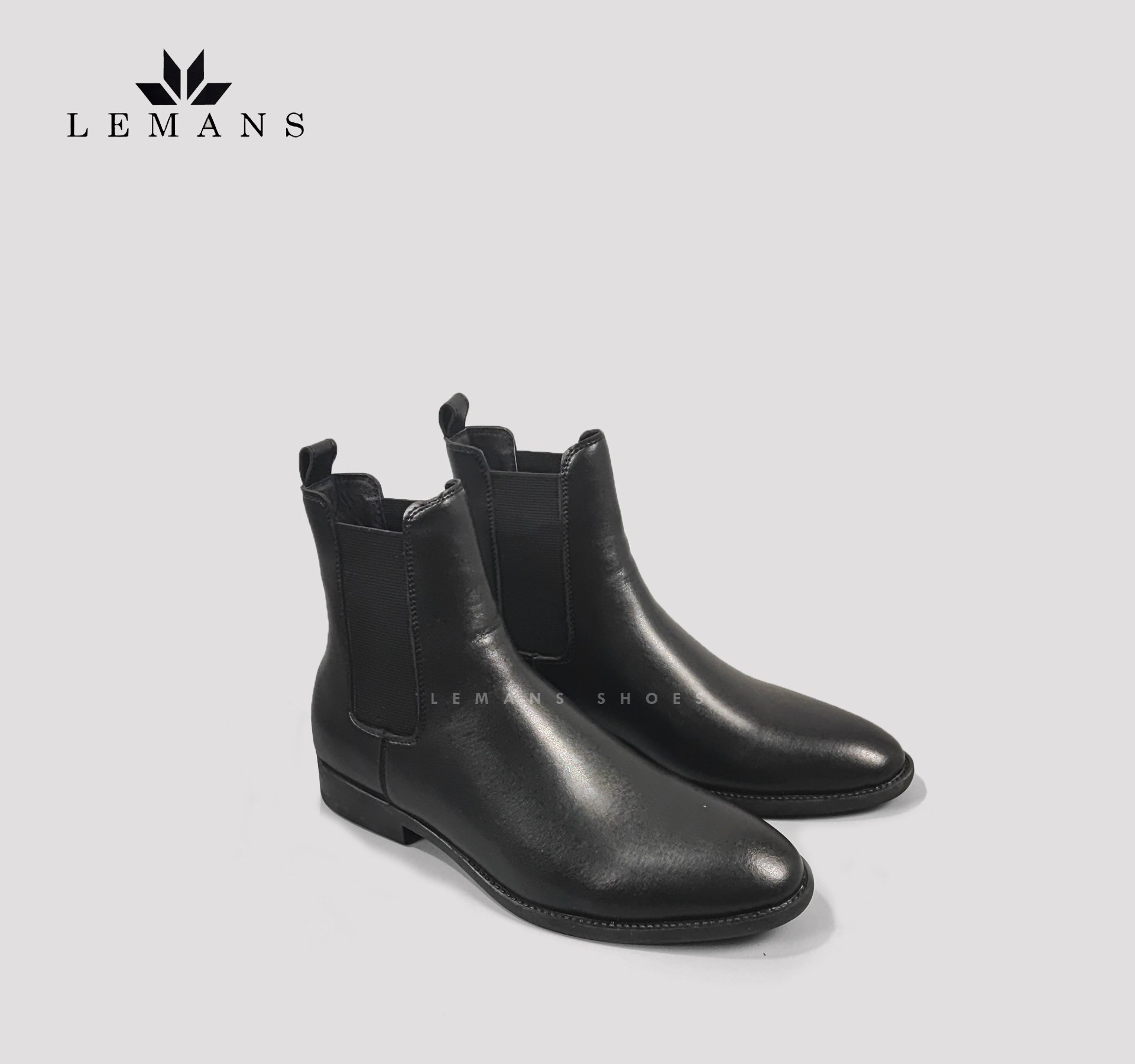 [Chelsea boots Classic] CB02 LEMANS bản mũi nhọn, Đế vân gỗ, da bò cao cấp  bảo hành 12-24 tháng