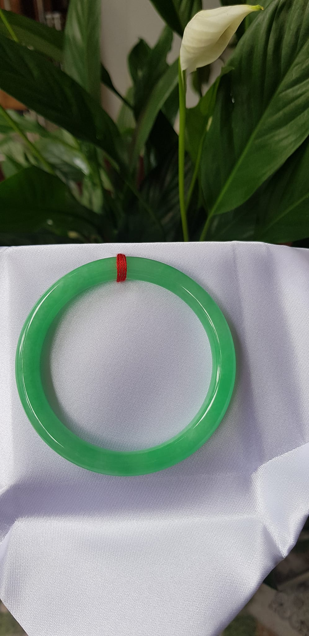 Vòng cẩm thạch Mới Lý T 54mm x 7,2mm Vòng màu xanh nhẹ nhàng bóng đẹp nữ mệnh Mộc mệnh Hỏa mệnh Thủy ạ Nữ 53kg - 60kg đeo đẹp