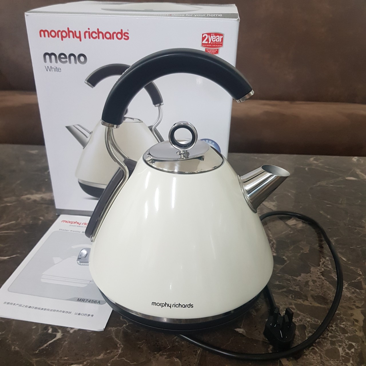 Ấm đun nước siêu tốc cao cấp Morphy Richards MR7456A dung tích 1,5 lít, công suất 1850W- Hàng chính hãng