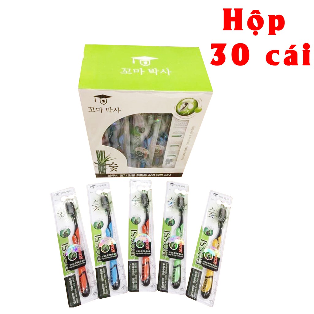 Hộp 30 cây Bàn chải đánh răng Hàn Quốc than tre hoạt tính 921