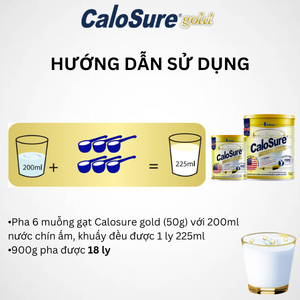 Bộ hộp quà Calosure Gold ít đường, sữa bột giúp bảo vệ tim mạch - VitaDairy