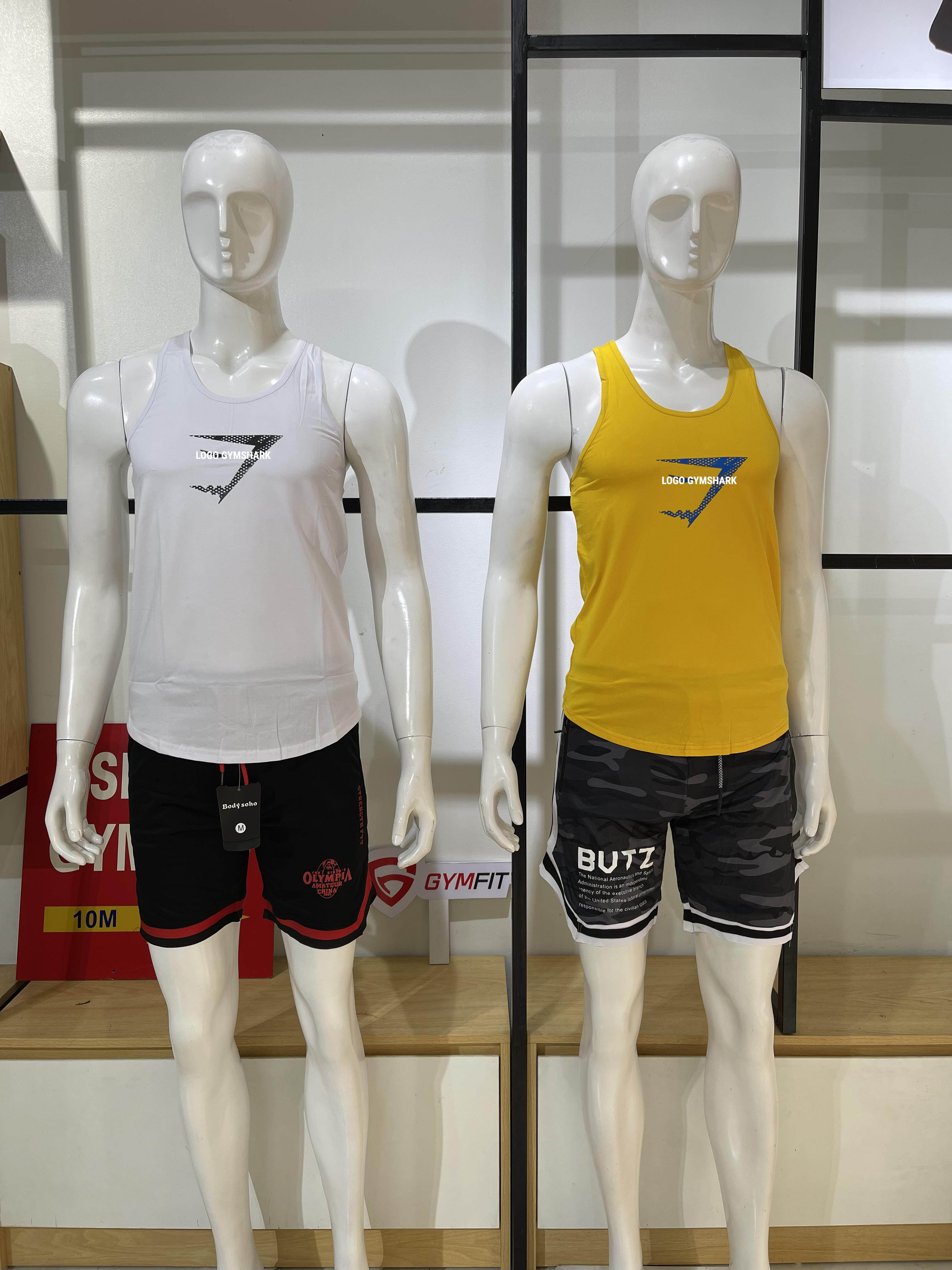 Áo ba lỗ thể thao nam Gymshark logo to new