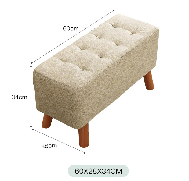 Ghế đôn sofa đệm xốp bọt biển mềm mại, đôn bàn trang điểm phòng khách phong cách Bắc Âu sang trọng hiện đại, trẻ trung