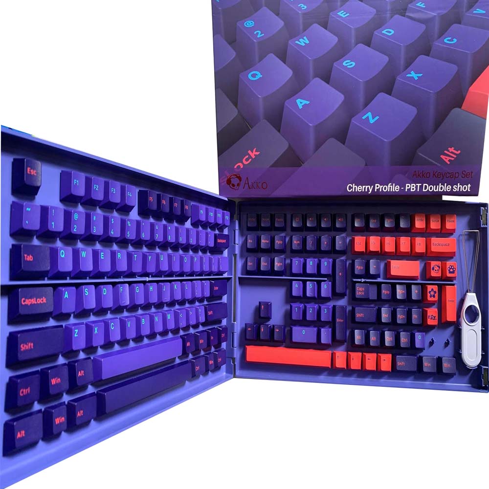 Bộ Set Keycap AKKO – NEON (PBT Double-Shot/Cherry Profile/157 nút) - Hàng Chính Hãng