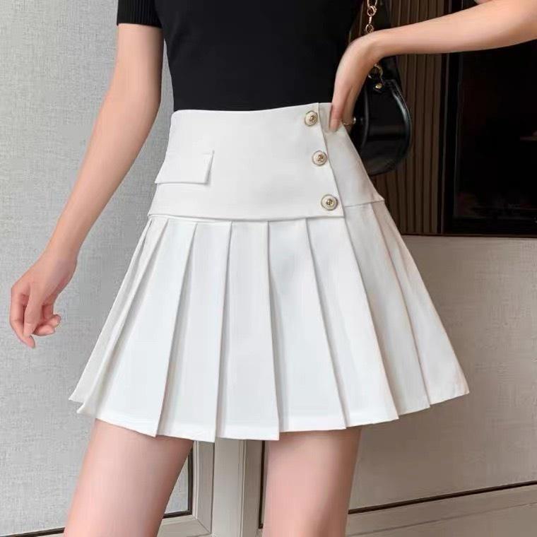 Chân váy xếp ly 3 khuy thời trang Banamo Fashion 5333